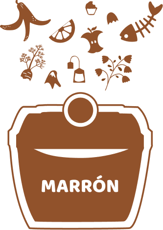 Contenedor Marr&oacute;n org&aacute;nica